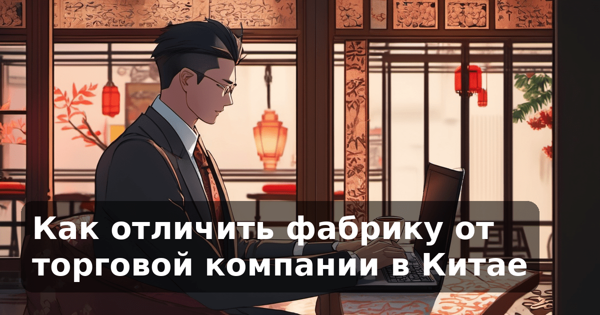 Как отличить фабрику от торговой компании в Китае